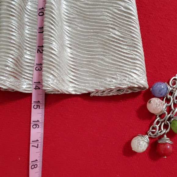 H.I.P. Shimmery Pale Pinkish skirt  elasticized waist Med. Skater Club Dance - Picture 7 of 8